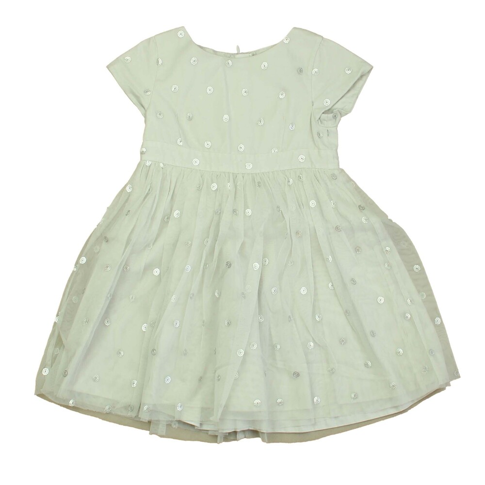 The Little White Company Girls Gray | Silver Special Occasion Dress size: 2-3T